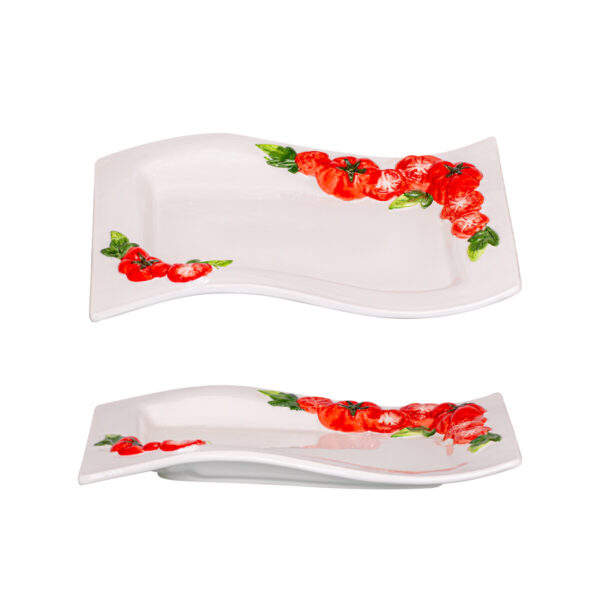 Flusso - paradajky podnos vlnka  talianska keramika